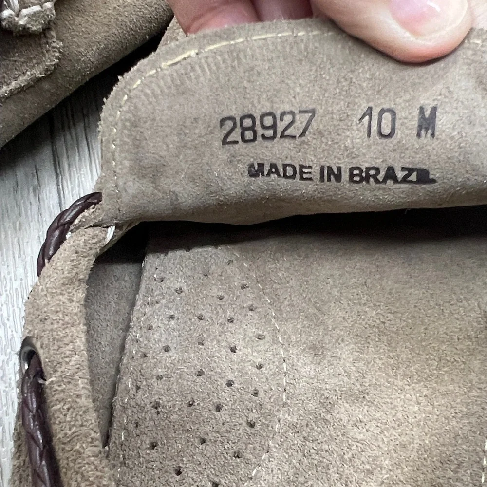 Saks Fifth Avenue Tan Suede Boat Shoes
